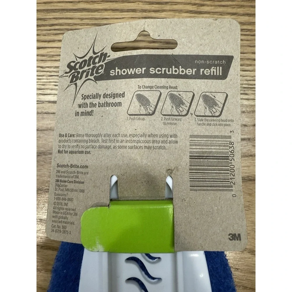 Scotch Brite Non-Scratch Shower Scrubber‎ Refill Blue Discontinued New